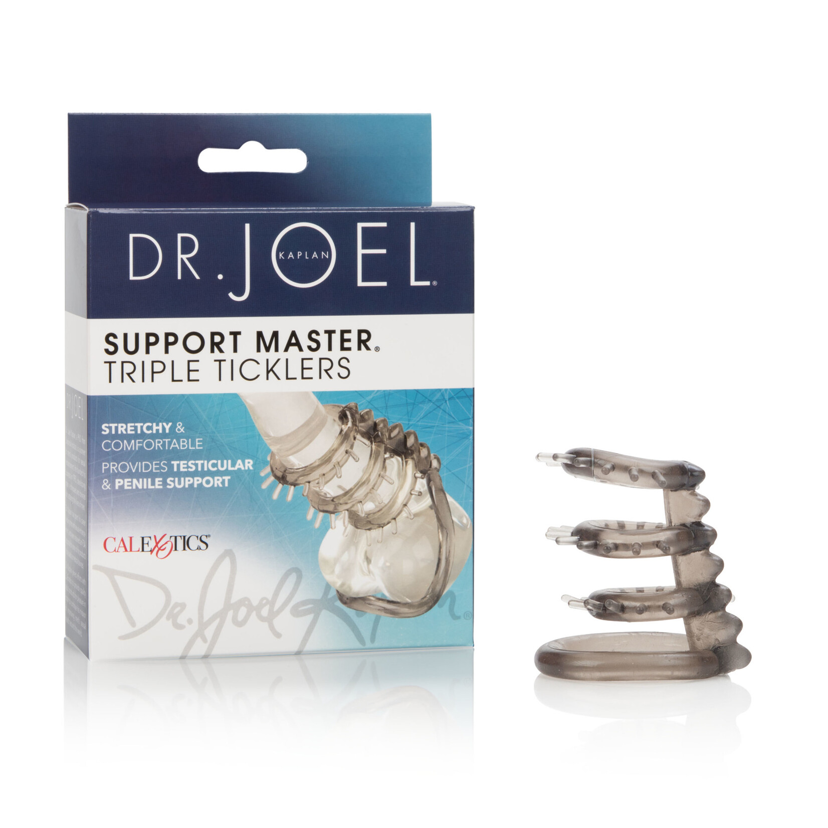 Calexotics Dr Joel Kaplan Support Master Triple Ticklers Cock Ring Smoke