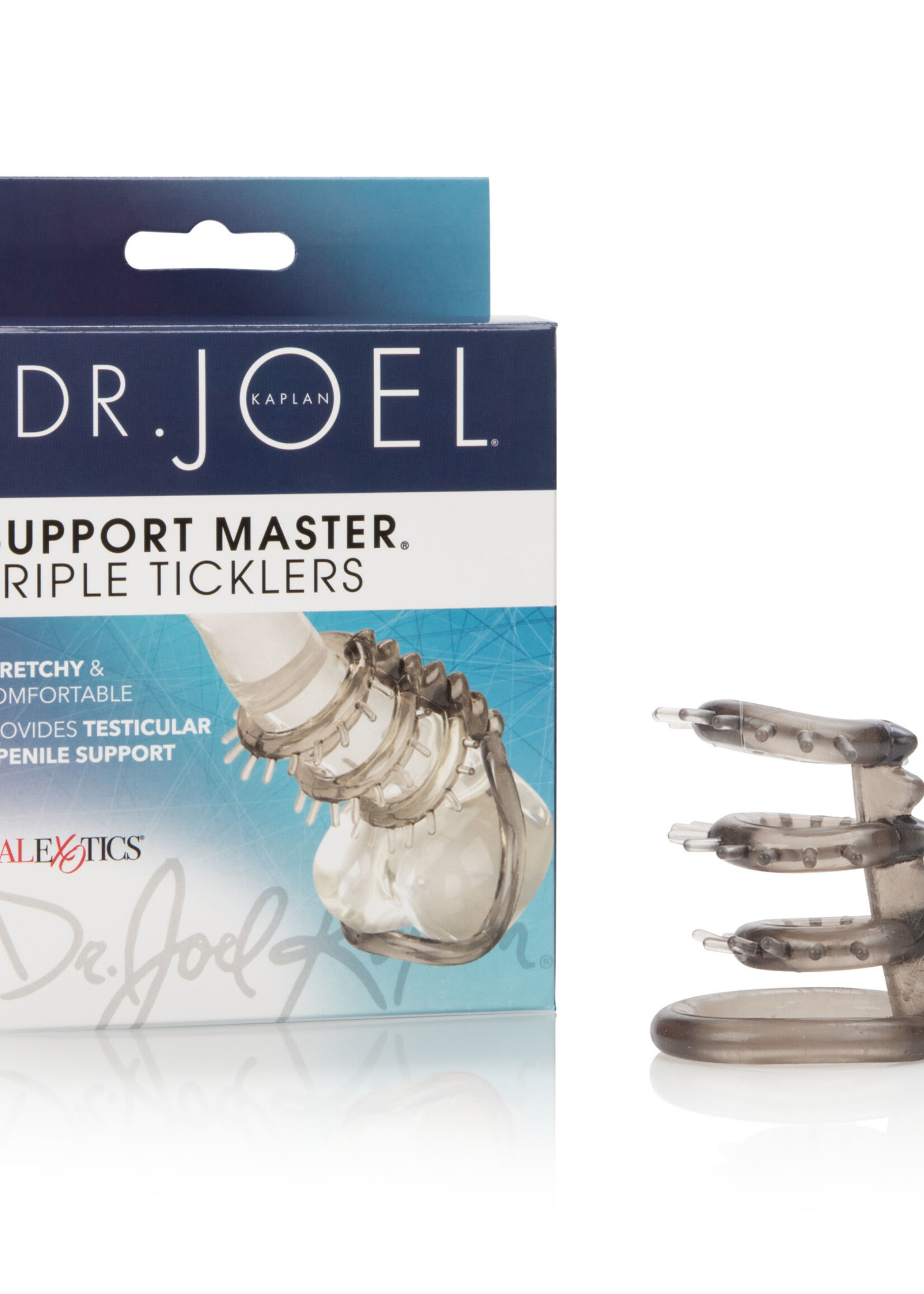 Calexotics Dr Joel Kaplan Support Master Triple Ticklers Cock Ring Smoke