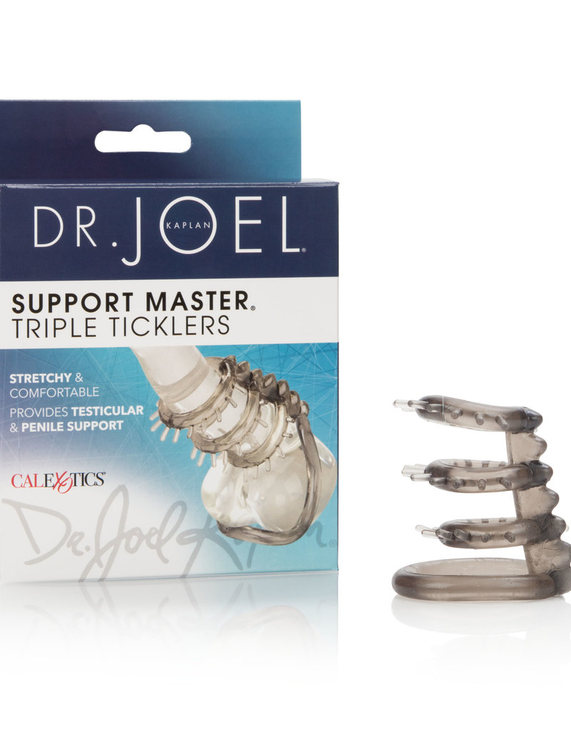 Calexotics Dr Joel Kaplan Support Master Triple Ticklers Cock Ring Smoke