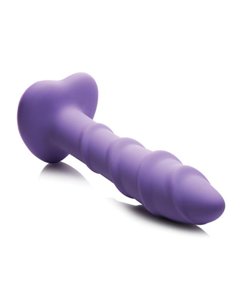 Curve Toys Curve Toys Simply Sweet 7" Swirl Silicone Dildo - Purple