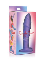 Curve Toys Curve Toys Simply Sweet 7" Swirl Silicone Dildo - Purple