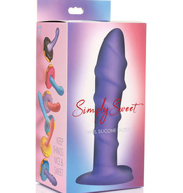 Curve Toys Curve Toys Simply Sweet 7" Swirl Silicone Dildo - Purple