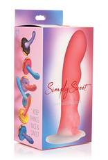 Curve Toys Curve Toys Simply Sweet 7" Wavy Silicone Dildo - Pink/White