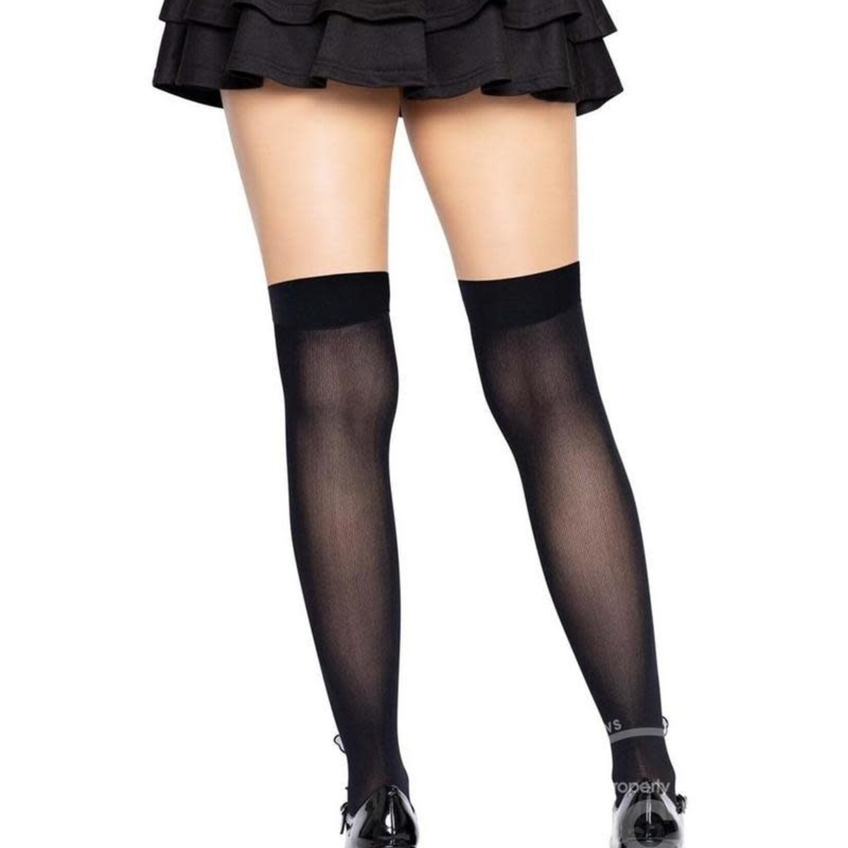 Leg Avenue Leg Avenue Opaque Net Cut-Out Butterfly Applique Thigh Highs - O/S