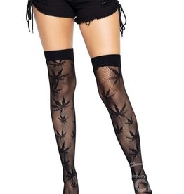 Leg Avenue Leg Avenue 420 Net Thigh High - O/S - Black