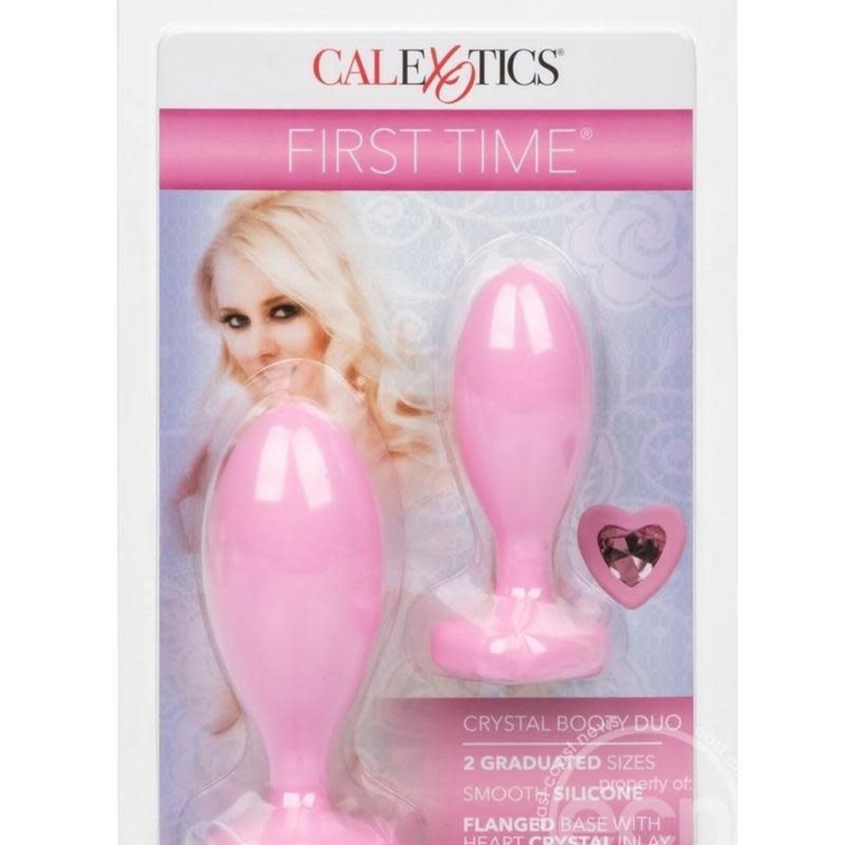 Calexotics First Time Crystal Booty Duo Silicone Anal Plug (2 Pack)
