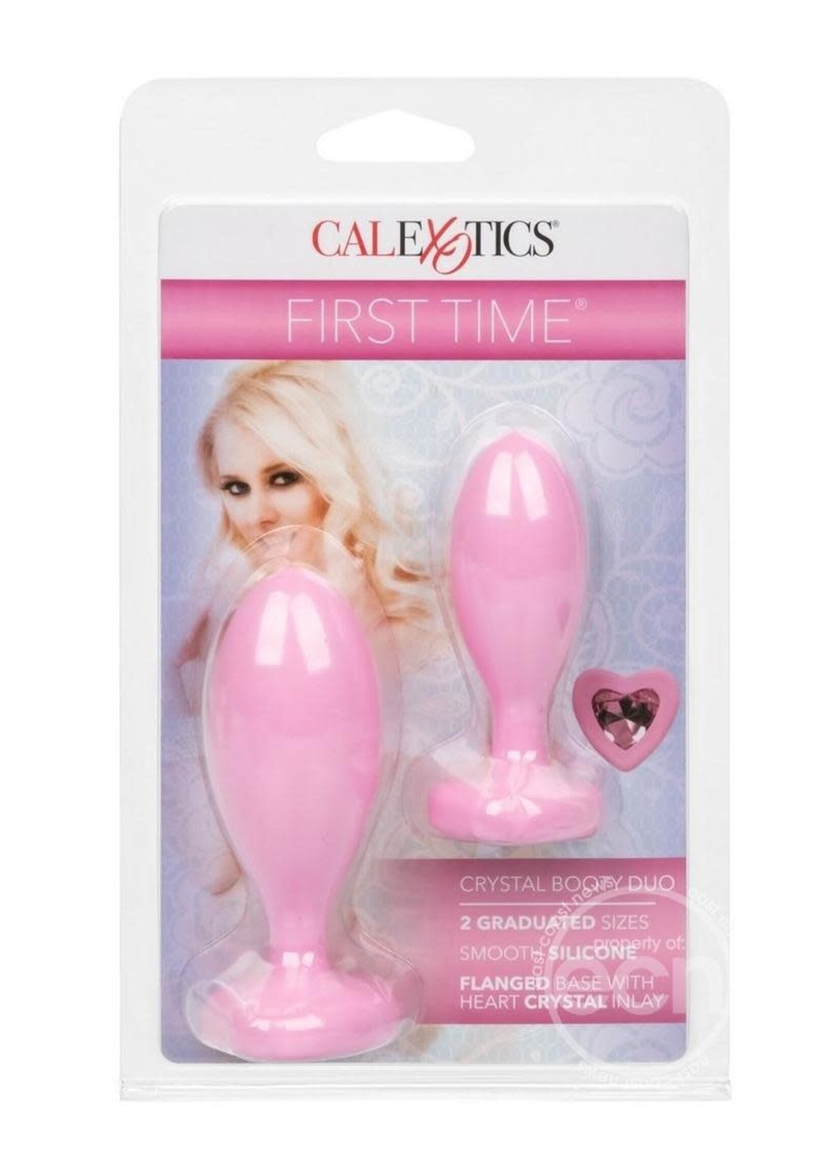 Calexotics First Time Crystal Booty Duo Silicone Anal Plug (2 Pack)