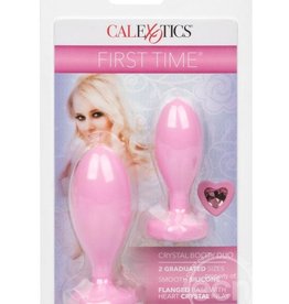 Calexotics First Time Crystal Booty Duo Silicone Anal Plug (2 Pack)