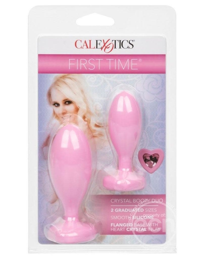 Calexotics First Time Crystal Booty Duo Silicone Anal Plug (2 Pack)