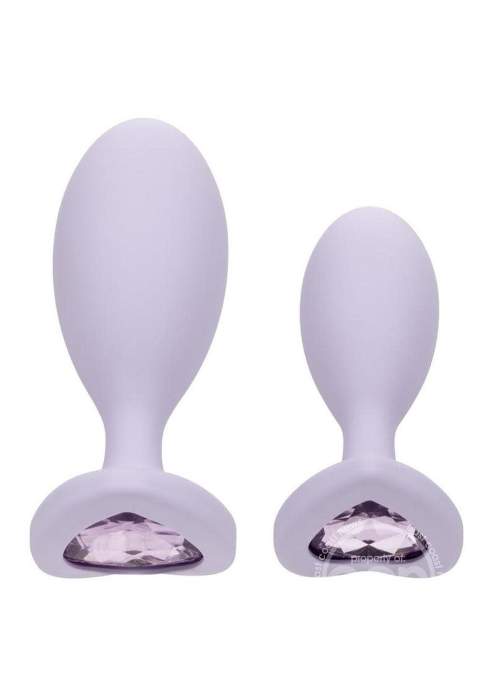 Calexotics First Time Crystal Booty Duo Silicone Anal Plug (2 Pack)