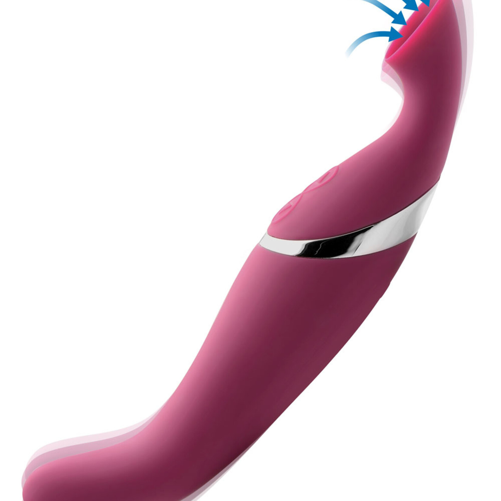 XR Brands inmi Shegasm Intense 2 in 1 Clit Stimulator - Pink