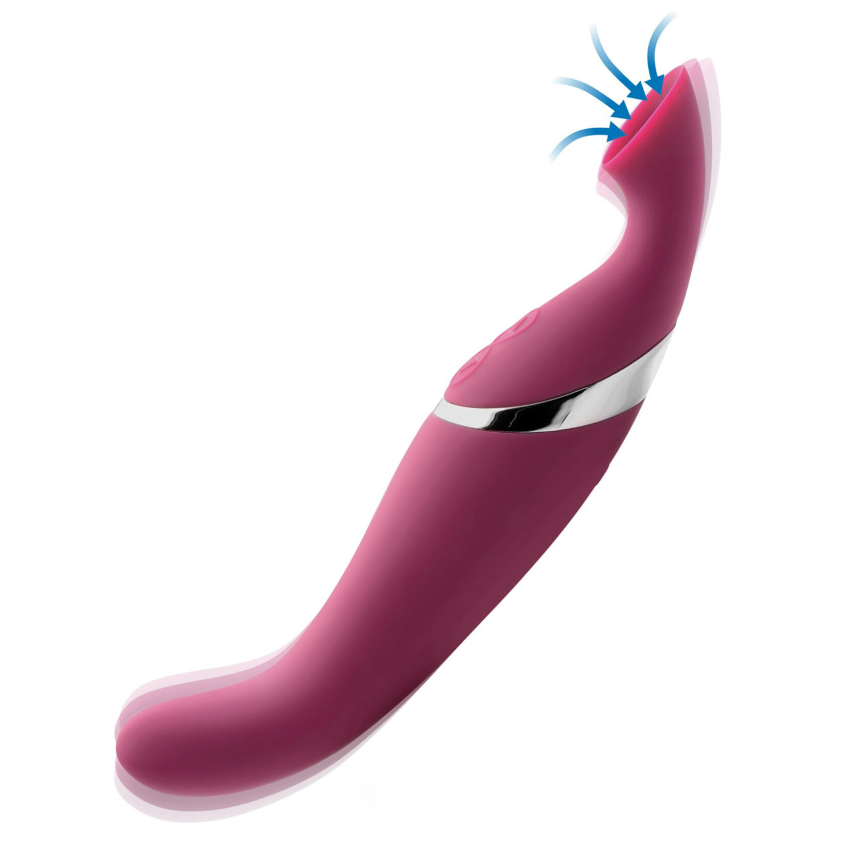 XR Brands inmi Shegasm Intense 2 in 1 Clit Stimulator - Pink