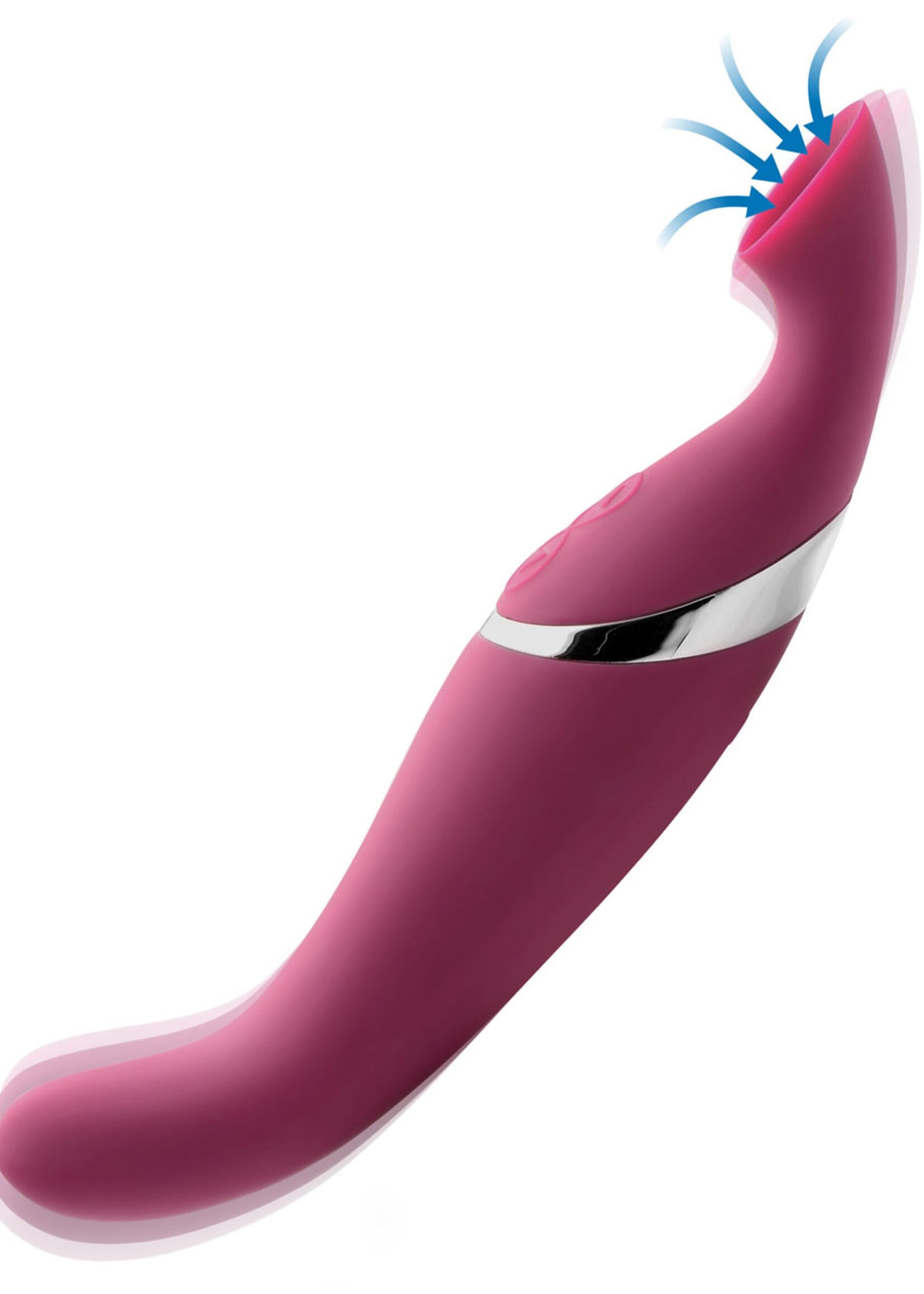 XR Brands inmi Shegasm Intense 2 in 1 Clit Stimulator - Pink