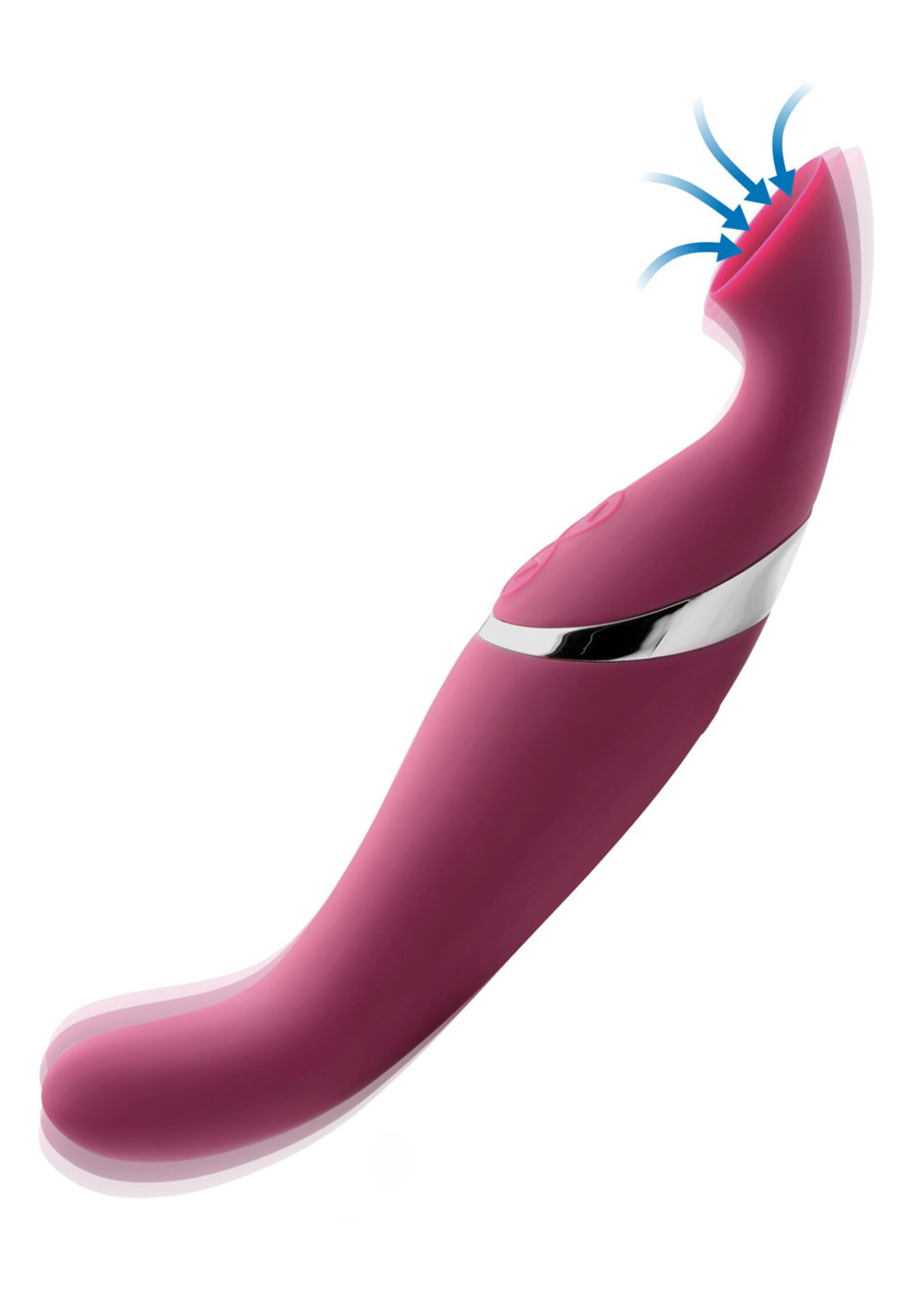 XR Brands inmi Shegasm Intense 2 in 1 Clit Stimulator - Pink