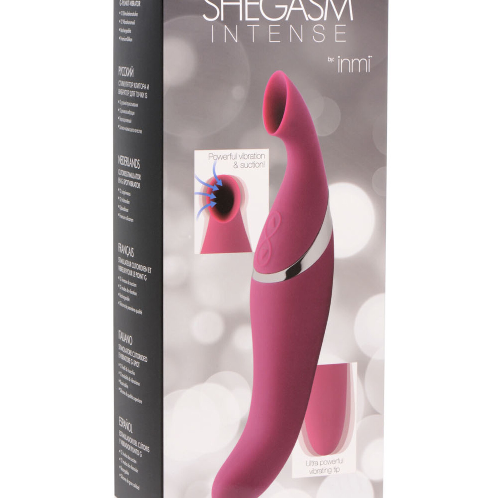 XR Brands inmi Shegasm Intense 2 in 1 Clit Stimulator - Pink