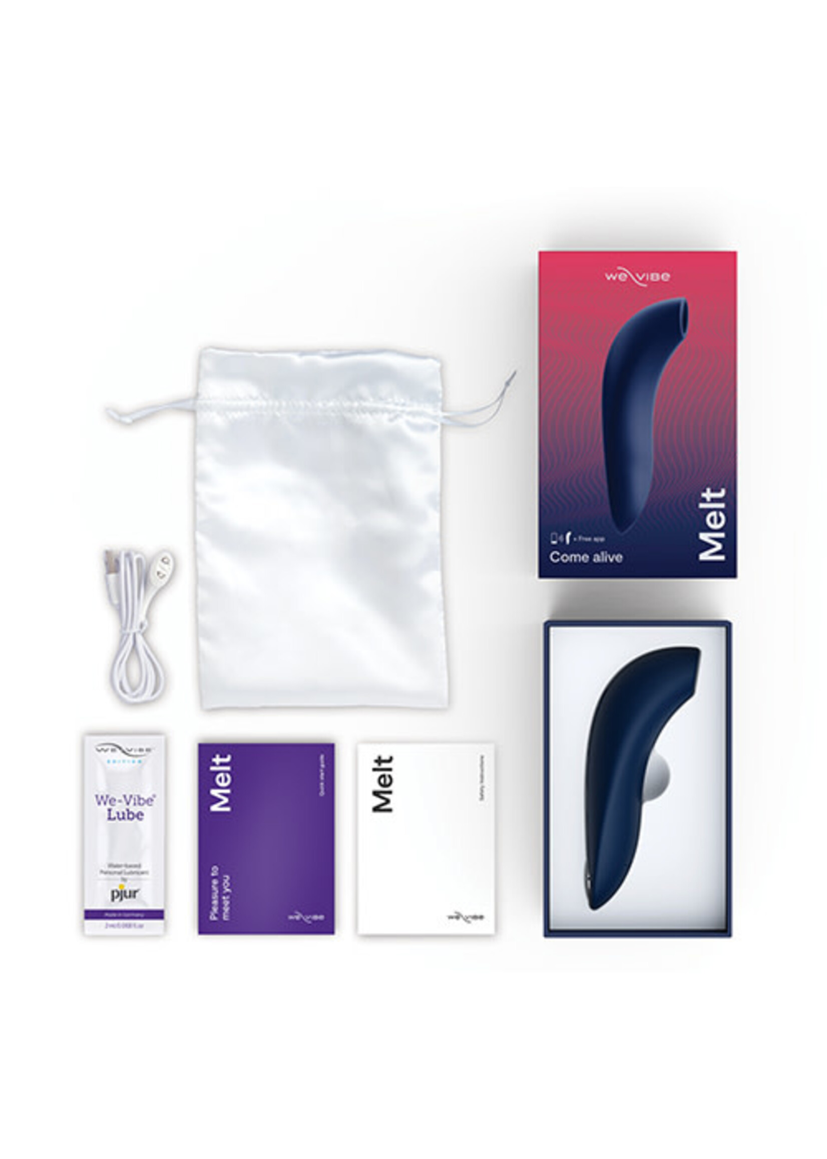 We-Vibe We-Vibe Melt Pleasure Air Rechargeable Silicone Clitoral Stimulator - Midnight Blue