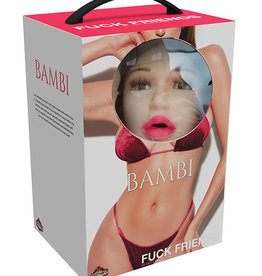 HOTT PRODUCTS Fuck Friends Bambi Blow-Up Doll with Rechargeable Egg Kit - Vanilla