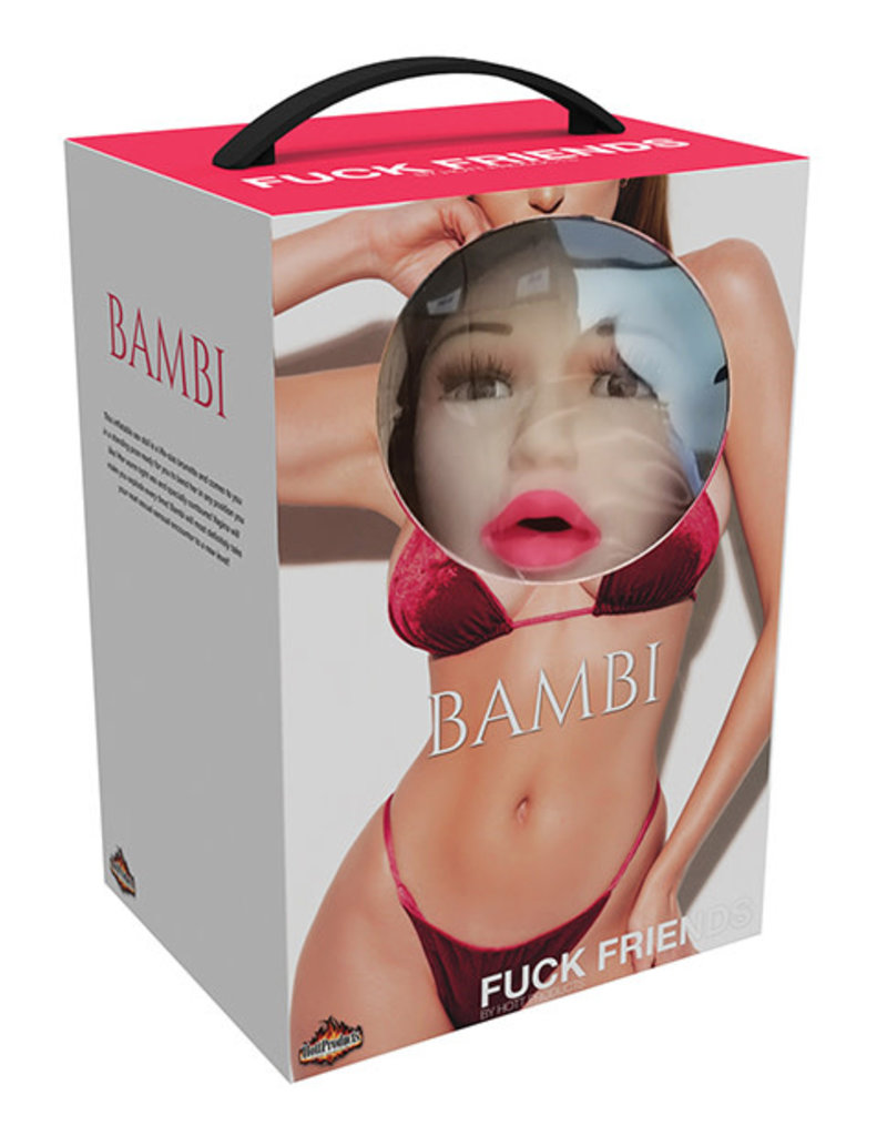 HOTT PRODUCTS Fuck Friends Bambi Blow-Up Doll with Rechargeable Egg Kit - Vanilla