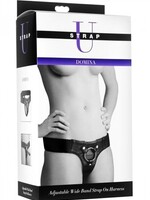 XR Brands Strap U Domina Adjustable Wide Band Strap on Harness