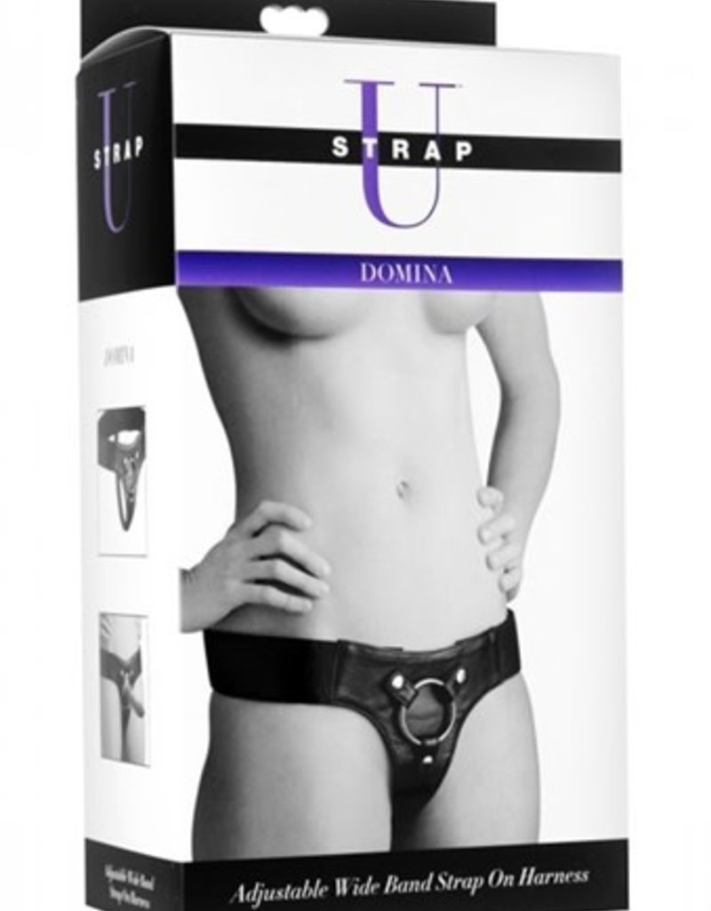 XR Brands Strap U Domina Adjustable Wide Band Strap on Harness