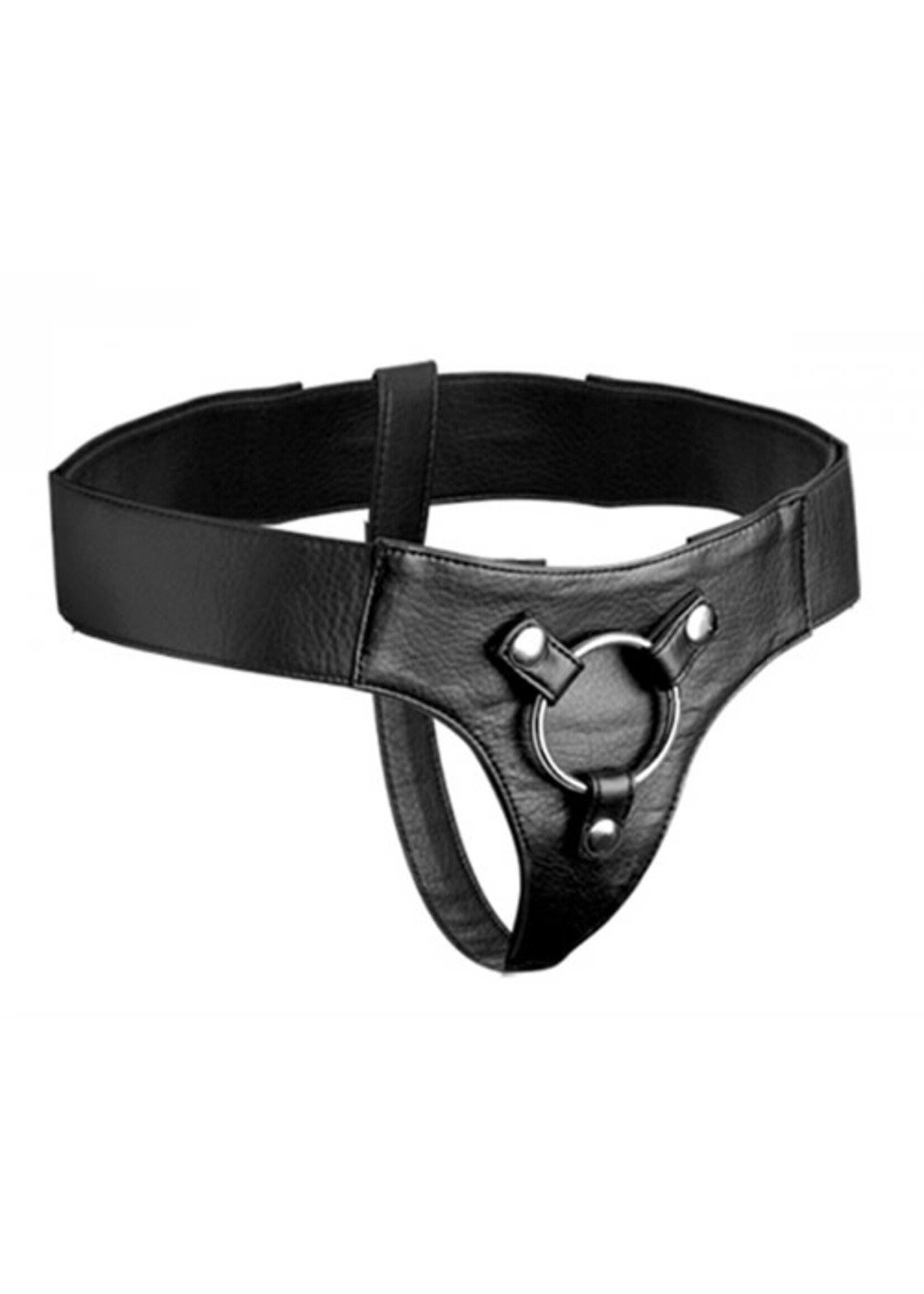 XR Brands Strap U Domina Adjustable Wide Band Strap on Harness