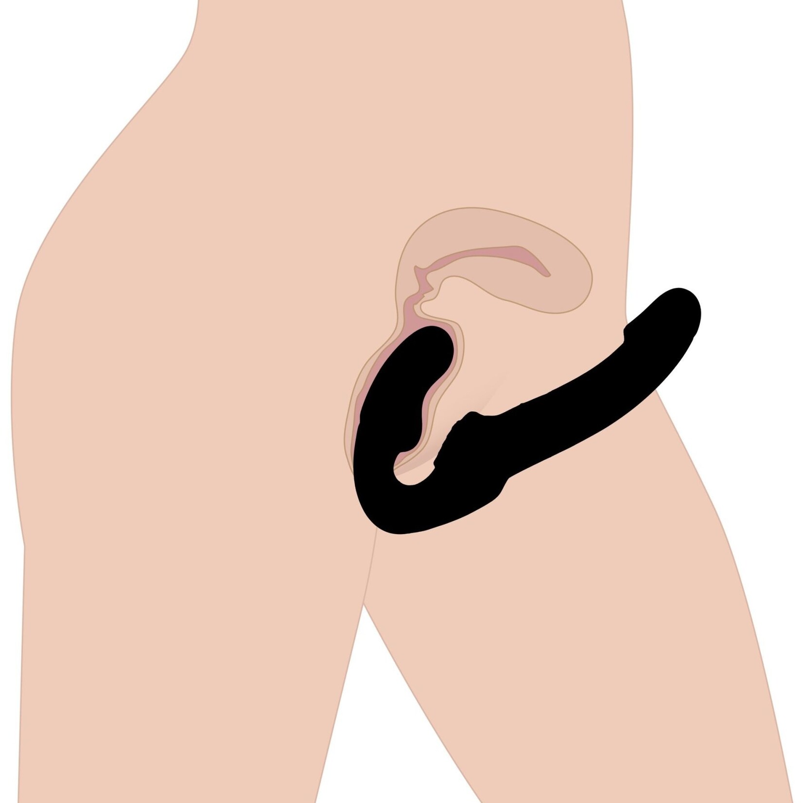 XR Brands Strap U Revolver Strapless Strap on G Spot Dildo