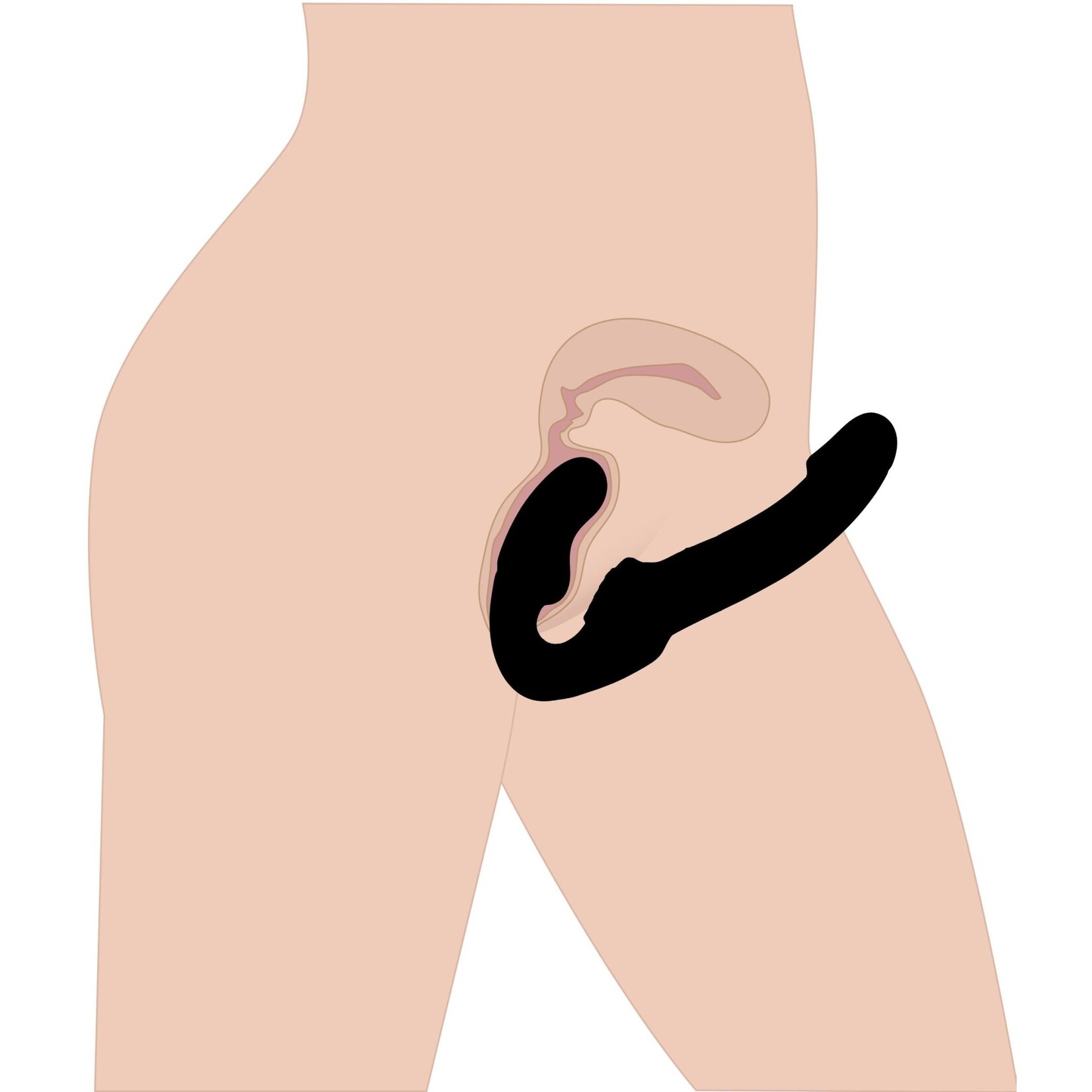 XR Brands Strap U Revolver Strapless Strap on G Spot Dildo