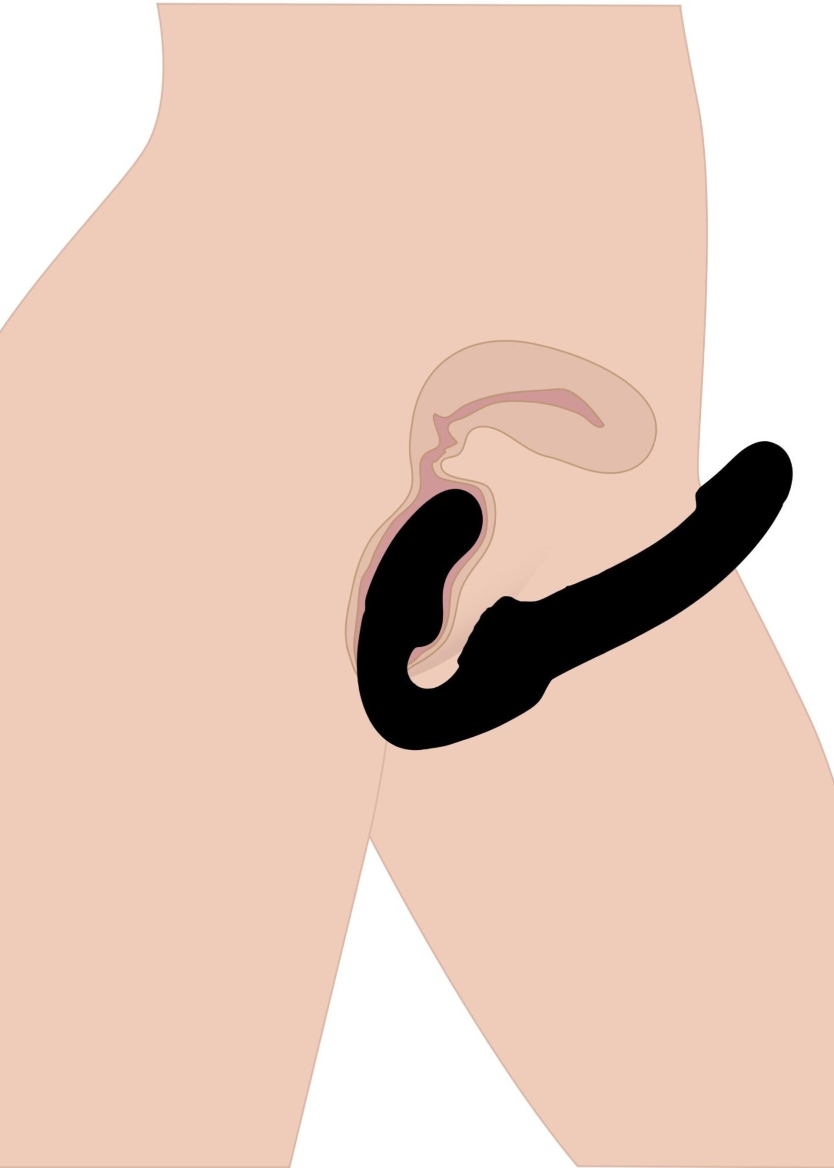 XR Brands Strap U Revolver Strapless Strap on G Spot Dildo