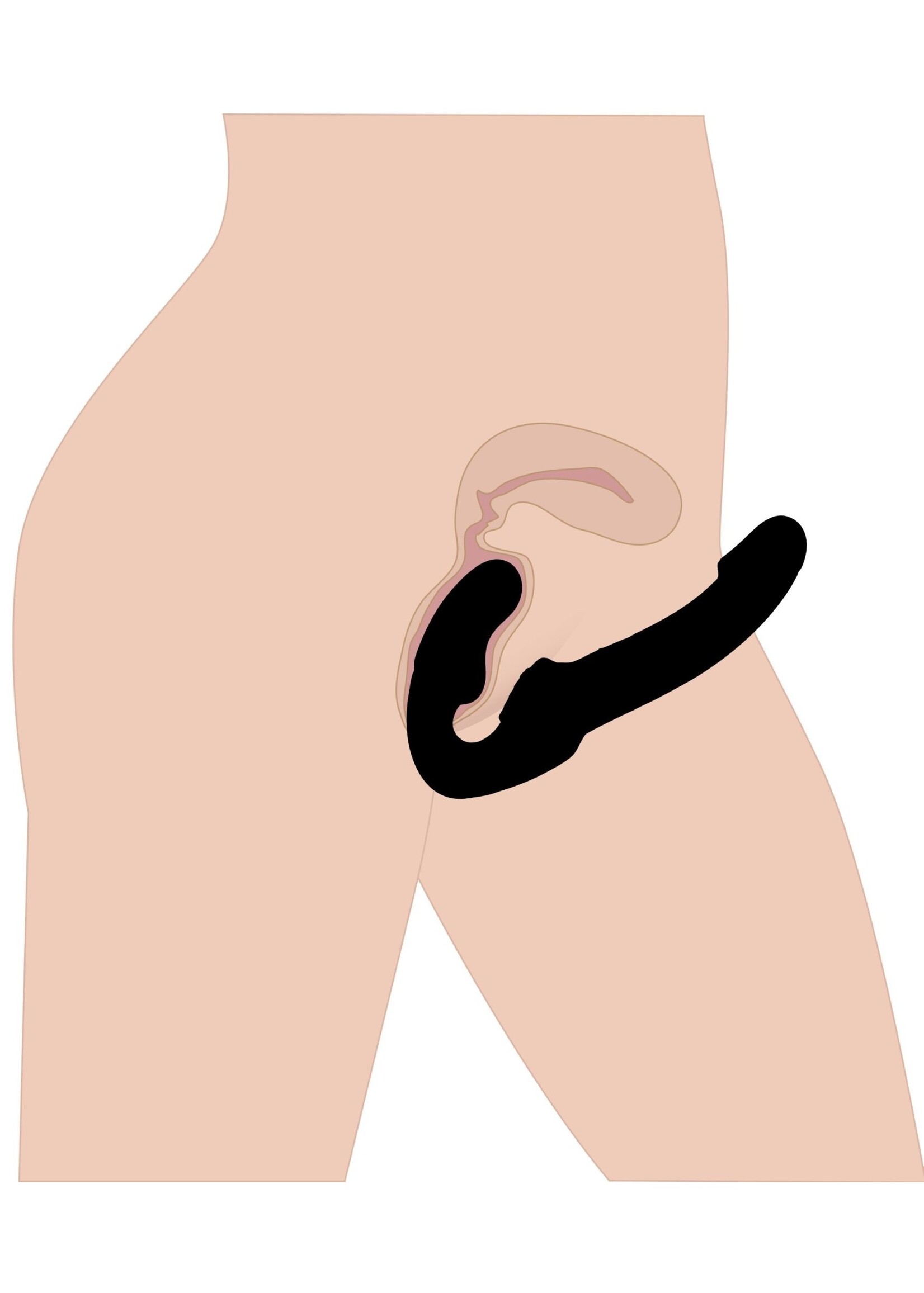 XR Brands Strap U Revolver Strapless Strap on G Spot Dildo