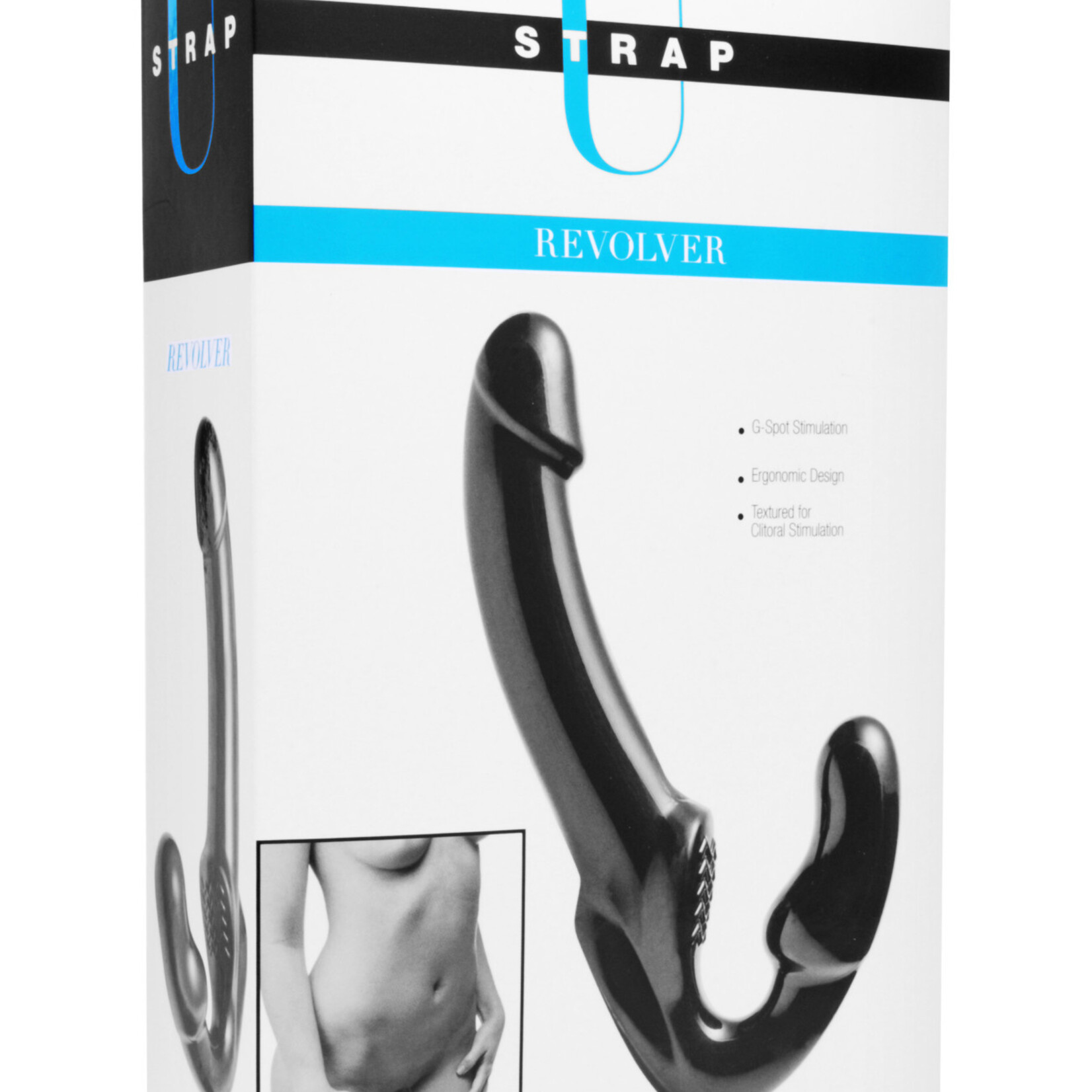 XR Brands Strap U Revolver Strapless Strap on G Spot Dildo