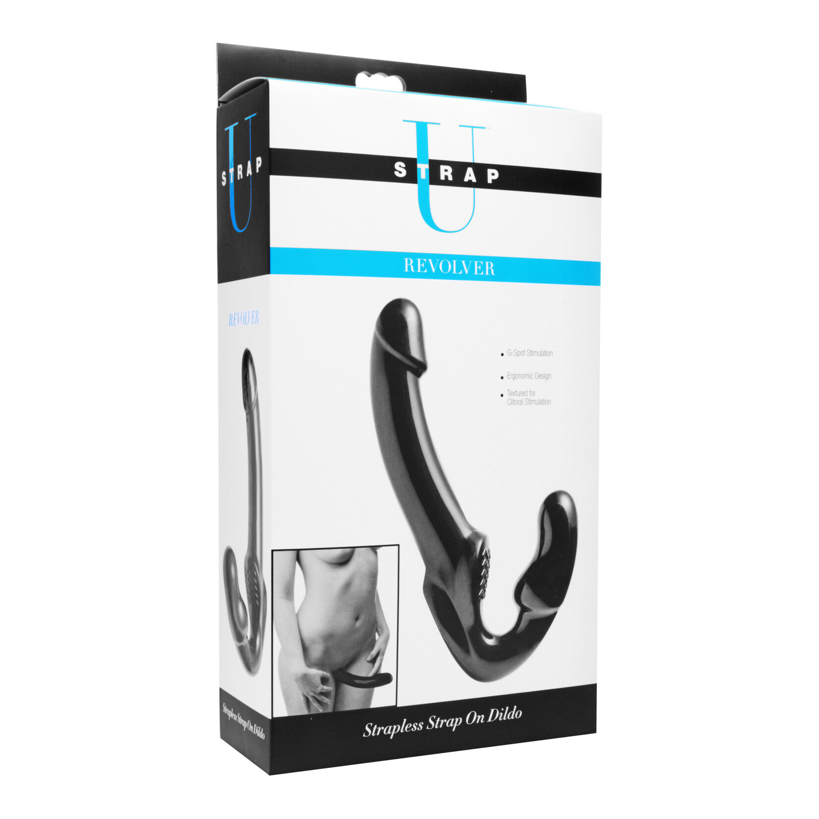 XR Brands Strap U Revolver Strapless Strap on G Spot Dildo