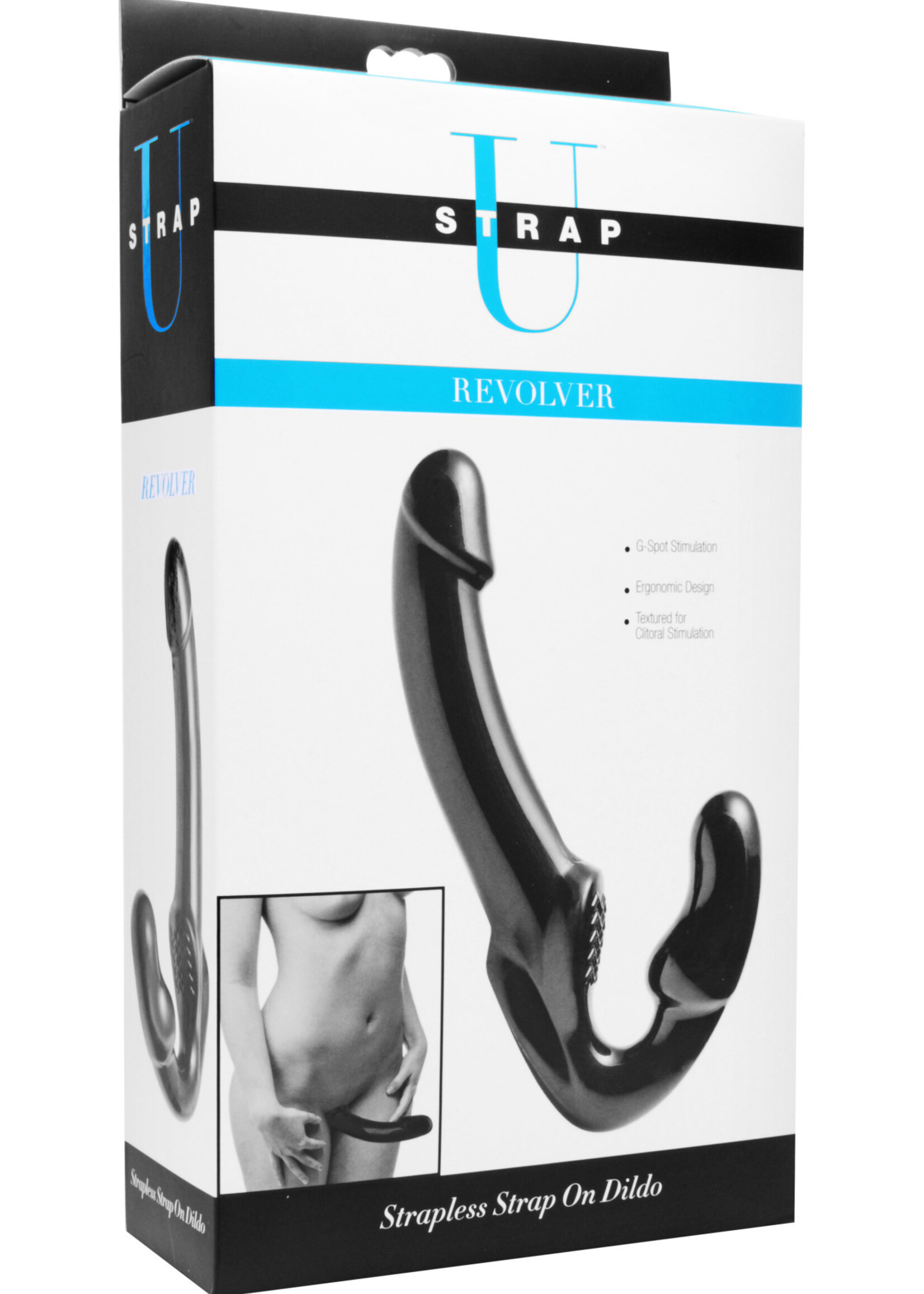 XR Brands Strap U Revolver Strapless Strap on G Spot Dildo