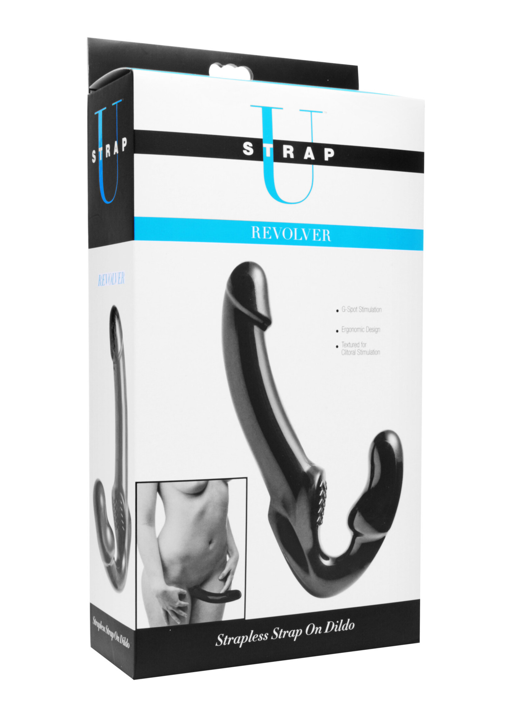 XR Brands Strap U Revolver Strapless Strap on G Spot Dildo