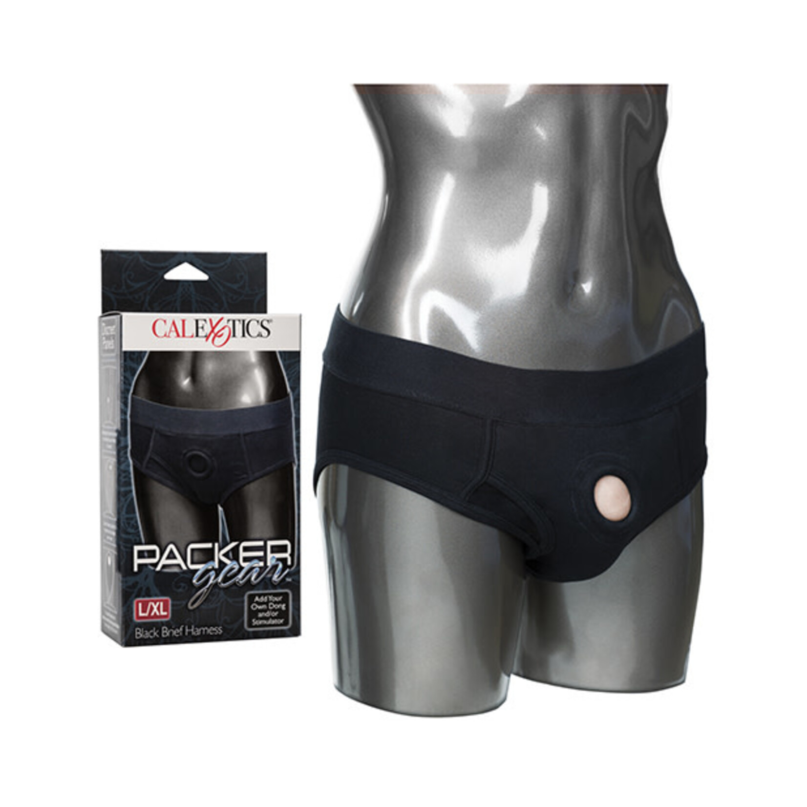 California Exotic Novelties Packer Gear Brief Harness - Large/XLarge - Black