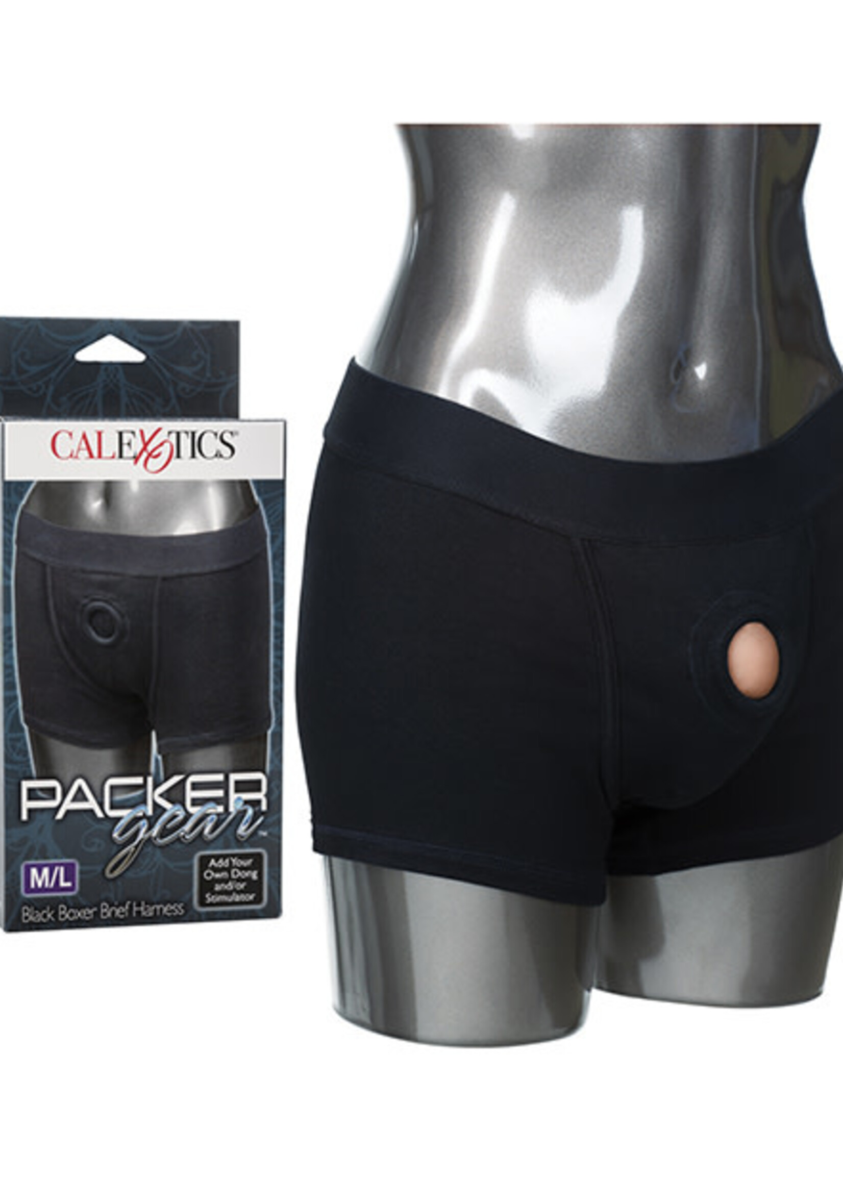 California Exotic Novelties Packer Gear Boxer Brief Harness - Medium/large - Black