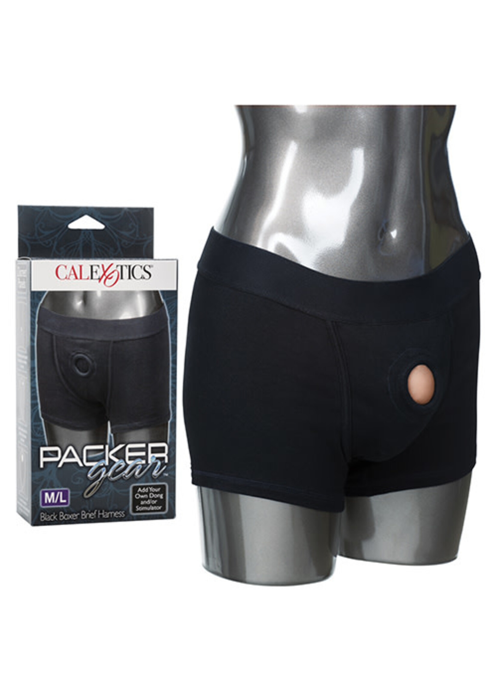 California Exotic Novelties Packer Gear Boxer Brief Harness - Medium/large - Black