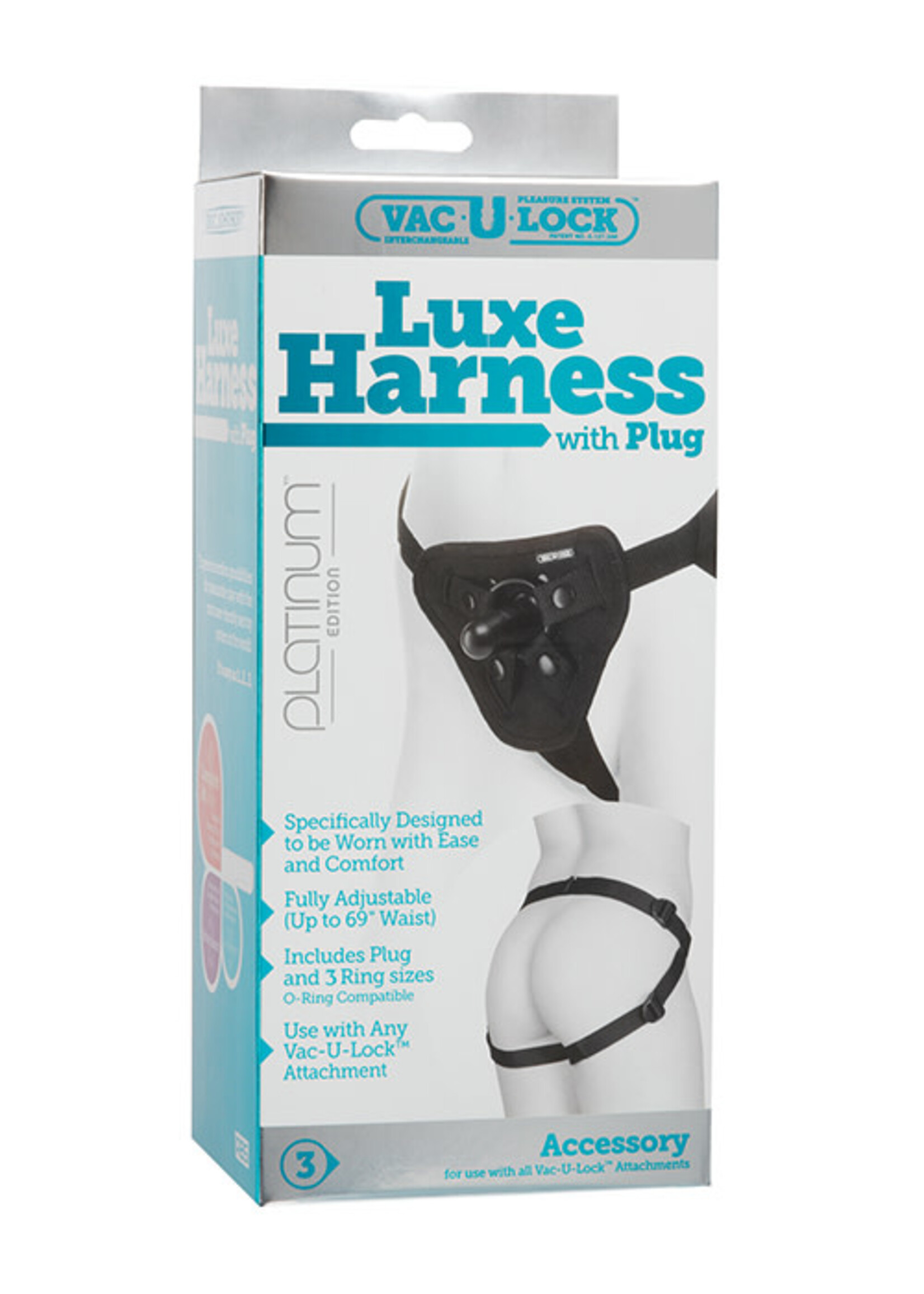 Doc Johnson Vac-U-Lock Platinum Edition Luxe Harness - Black