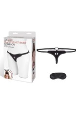 Lux Fetish Black Velvet Bikini Strap-On