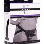 XR Brands Strap U Pegged - Pegging Dildo With Harness - Black