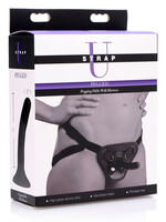 XR Brands Strap U Pegged - Pegging Dildo With Harness - Black