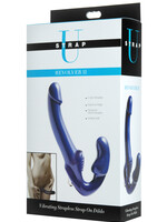 XR Brands Strap U Revolver II Vibrating Strapless Strap on Dildo - Blue