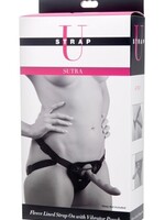 XR Brands Strap U Sutra Fleece Lined Strap on With Bullet Pocket