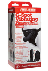 Doc Johnson Vac-U-Lock - G-Spot Pleasure Set - Vibrating - Black