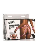 XR Brands Strict Strict Bondage Harness with Bows - Pink