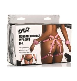 XR Brands Strict Strict Bondage Harness with Bows - Pink