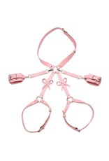 XR Brands Strict Strict Bondage Harness with Bows - Pink