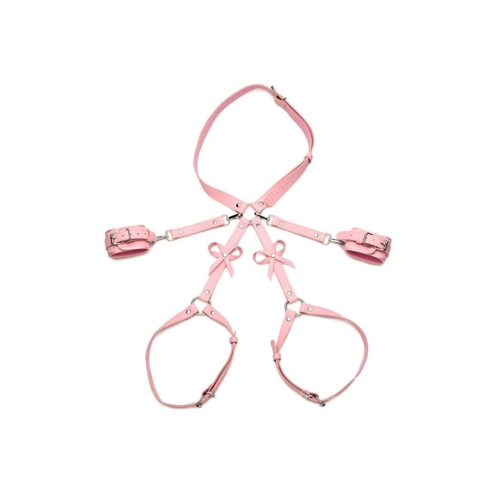 XR Brands Strict Strict Bondage Harness with Bows - Pink