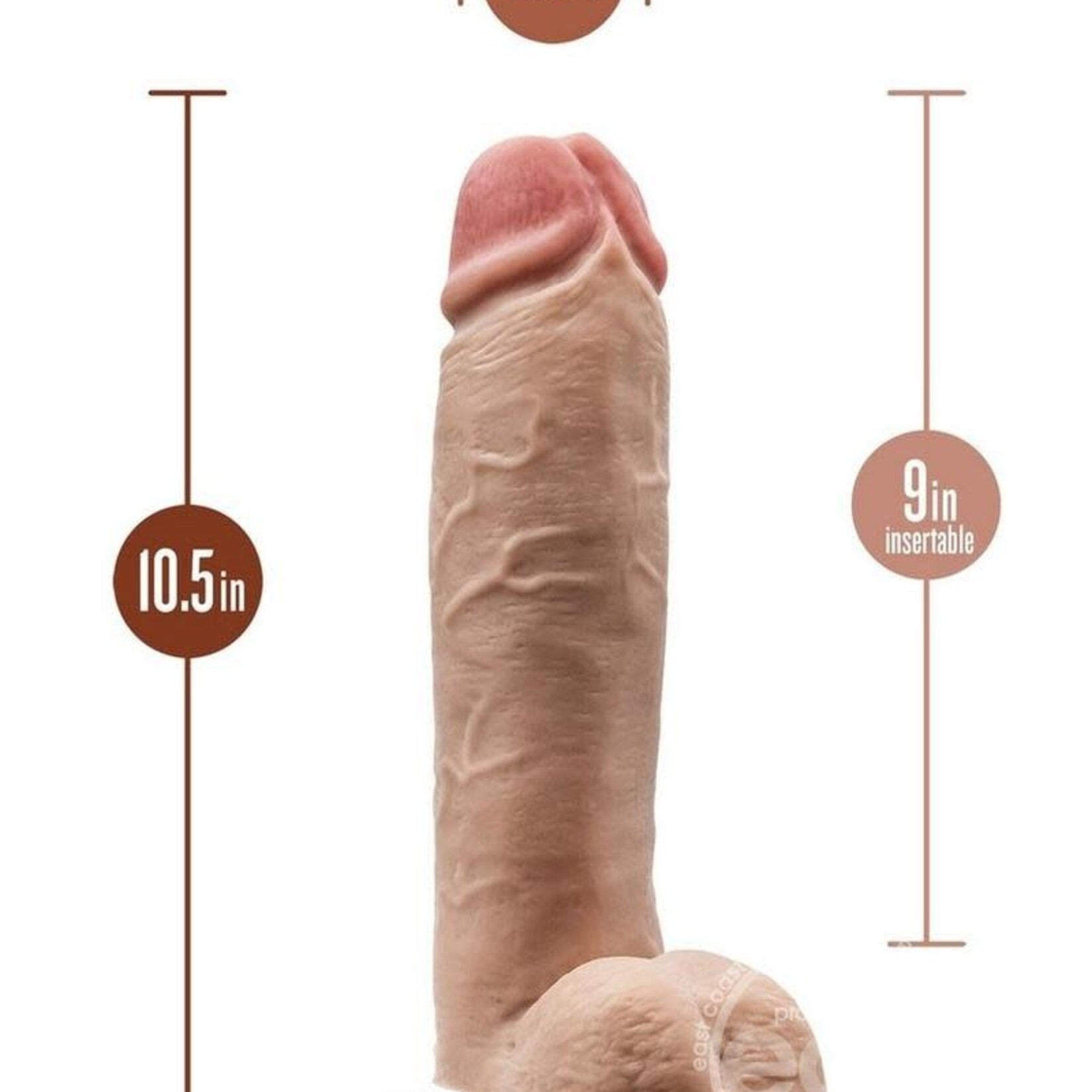 Blush Novelties Dr. Skin Mr. Mister Dildo with Balls and Suction Cup 10.5in - Vanilla