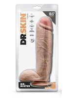 Blush Novelties Dr. Skin Mr. Mister Dildo with Balls and Suction Cup 10.5in - Vanilla