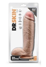 Blush Novelties Dr. Skin Mr. Mister Dildo with Balls and Suction Cup 10.5in - Vanilla